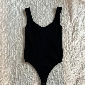 Free People Black Bodysuit